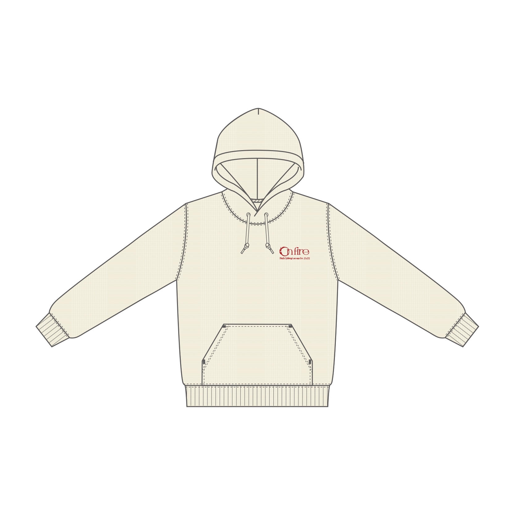 「on fire」フーディー